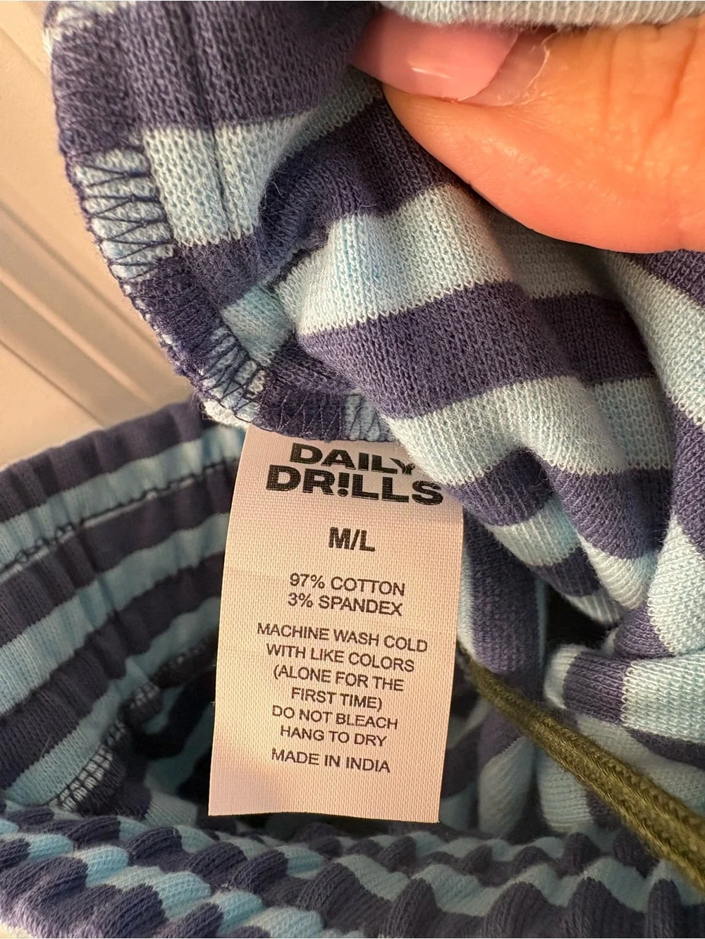 New! Daily Drills Stripe Cotton Pants - Picture 5 of 5